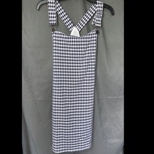 Gingham Plaid Overall Dress